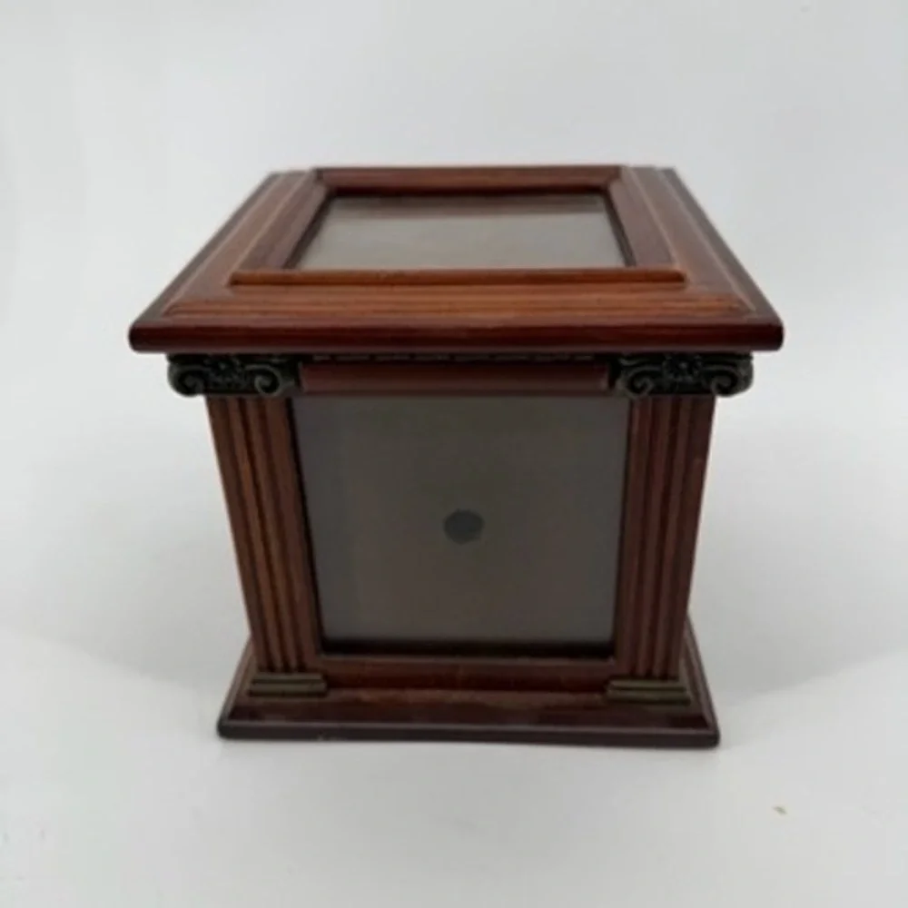 Bombay Company Wooden Photo Cube Jewelry Box Neoclassical Fluted Column 2002